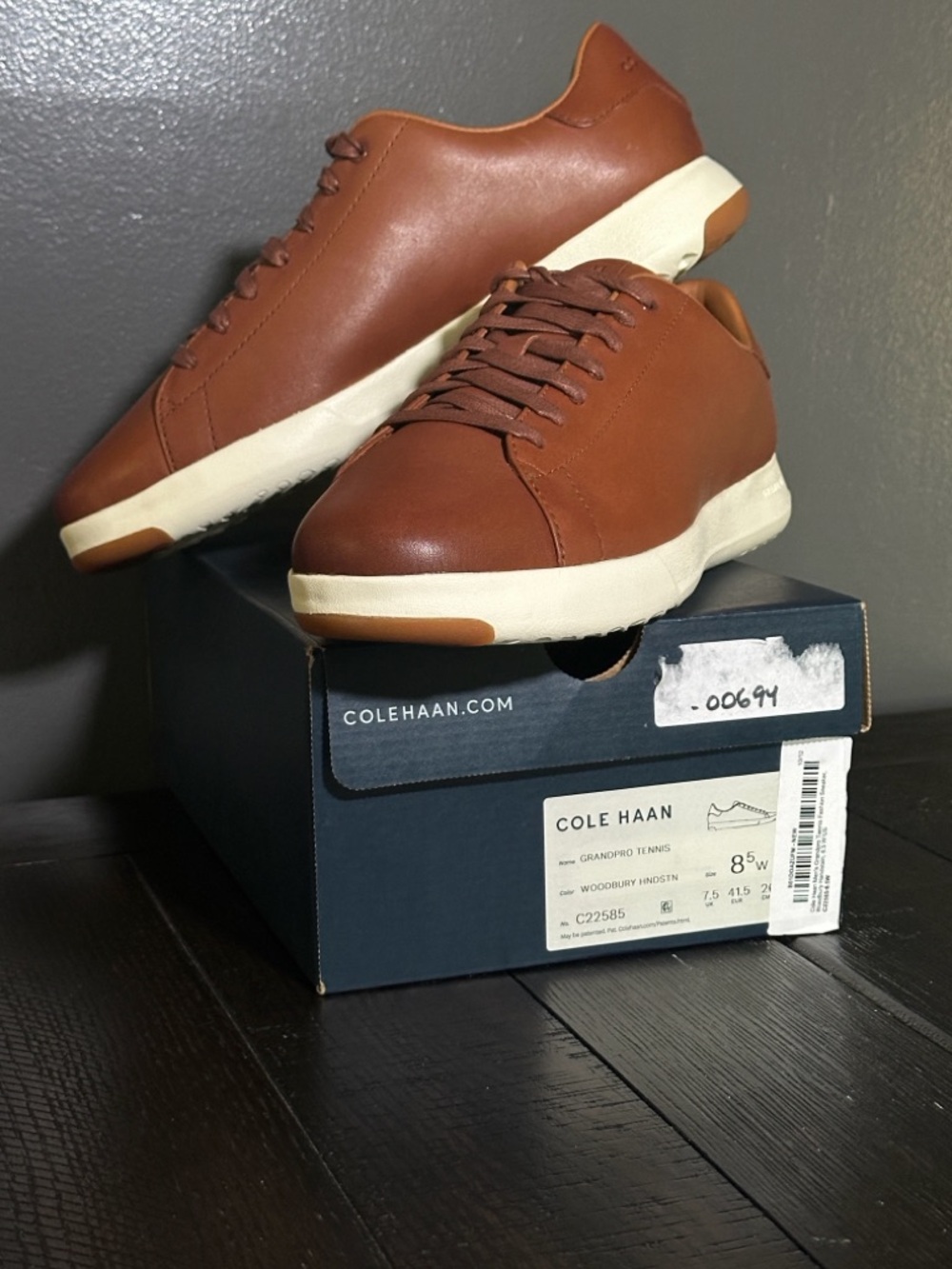 Cole Haan Men’s Tan Leather GrandPro Sneakers Size 8.5W